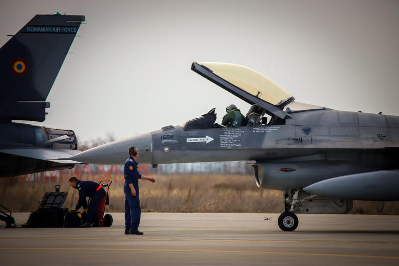 F16 din dotarea RoAF, Foto: Forțele Aeriene Române / Bogdan Aaron PANTILIMON