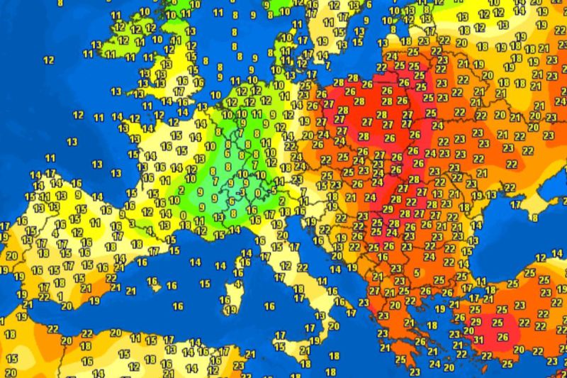 HARTĂ Joi a fost cea mai caldă zi din 2025 în România și există locuri unde s-au atins 15 grade în plus față de normalul perioadei