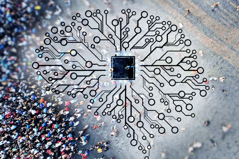 IQ-ul inteligenței artificiale. Colaje: Ion Mateș / Hotnews. Foto: Dreamstime