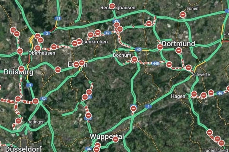 Haos pe autostrăzile germane după ce Google Maps a arătat greșit că acestea sunt închise